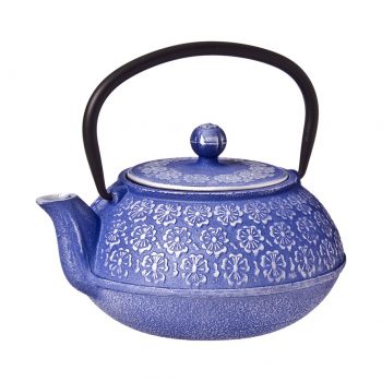 Teaology Cast Iron Teapot 900ml Cherry Blossom Purple
