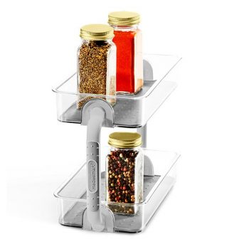 Madesmart Clear Soft Grip 2-Tier Spice Organiser