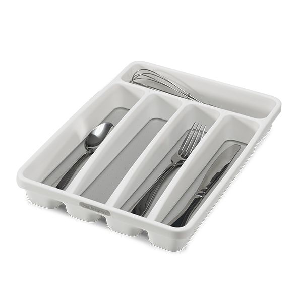 Pack of 1 Granite Non-Slip Lining and Rubber Feet Easy to Clean Classic Utensil Tray 3-Compartments Kitchen Organizer Classic Collection BPA-Free 