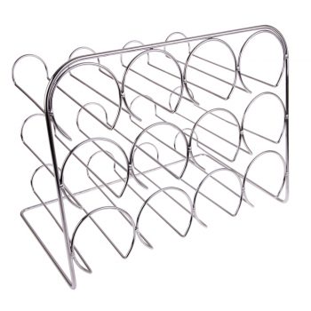 Bartender Chrome Wine Rack 12 Bottle