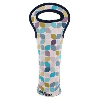 Go Vino Neoprene Single Wine Bottle Bag Neo Leaf