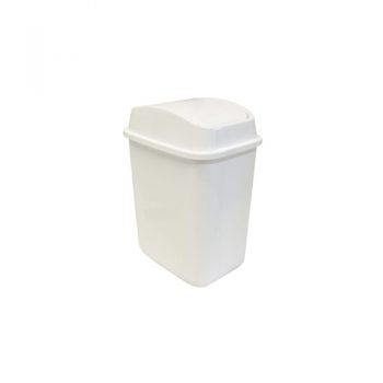 Taurus Flip Lid Rubbish Bin White 4.5L