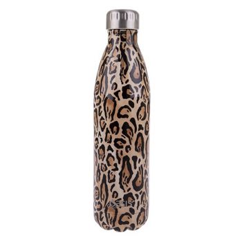 Oasis Insulated Stainless Steel Drink Bottle Leopard Print 750ml