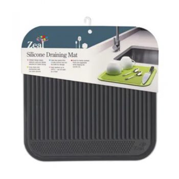 iDesign Contour BPA-Free Flexible PVC Sink Protector Mat, Graphite