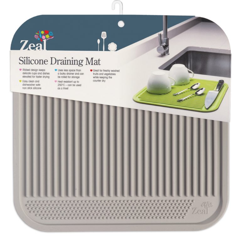 iDesign Contour BPA-Free Flexible PVC Sink Protector Mat, Graphite