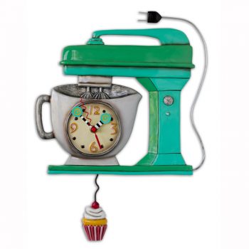 Allen Designs Green Vintage Mixer Pendulum Clock