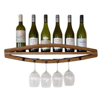 Stim Wall-Mounted Wine Bottle & Glass Rack