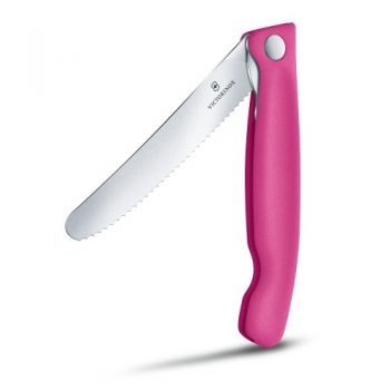 Victorinox Swiss Classic Foldable Serrated Paring Knife Pink