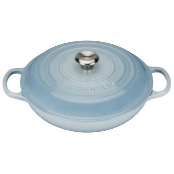 Le Creuset Cast Iron Shallow Casserole 30cm Coastal Blue