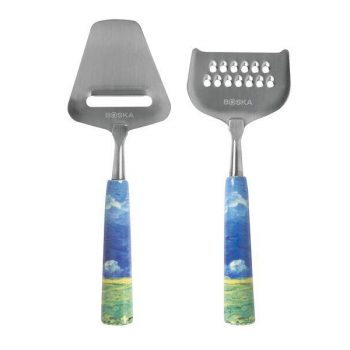 Boska x Van Gogh Museum Mini Cheese Set Wheatfield under Thunderclouds