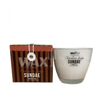 Waxglo Chocolate Fudge Sundae Coconut Wax Jar Candle 260g