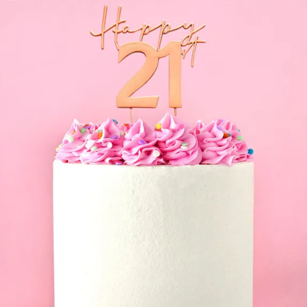 Cake Craft Cake Topper Happy 21st