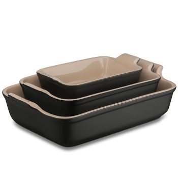 Nested Heritage Dishes Satin Black DS