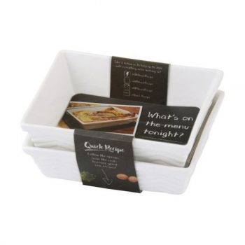 BIA Quick Recipe Rectangular Roaster Set of 2 / 17x13x15cm