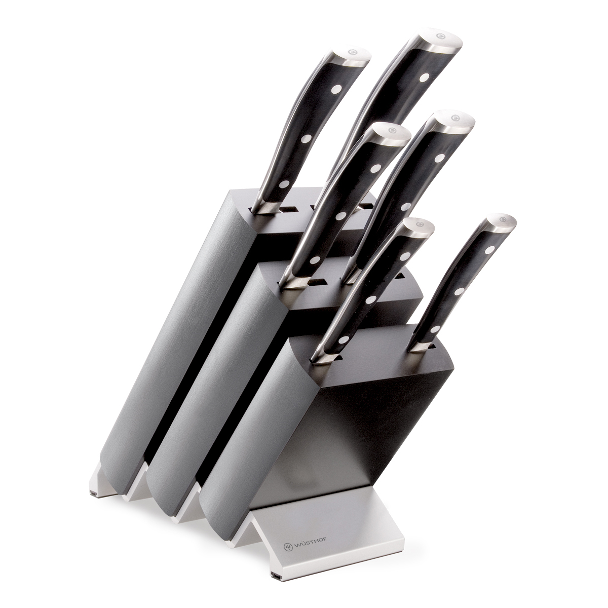 WÜSTHOF Classic Ikon Black 6 Piece Knife Block Set Chef's Complements