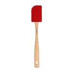 Chasseur Silicone Medium Spatula with Wooden Handle Red