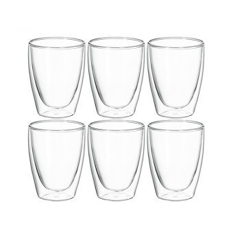 Avanti Café Double Wall Glass 250ml Set of 6