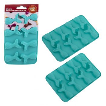Daily Bake Silicone 8 Cup Mermaid Chocolate Mould Set of 2