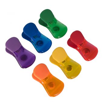 Avanti Magnetic Wide Bag Clips Set of 6 Multi-Coloured