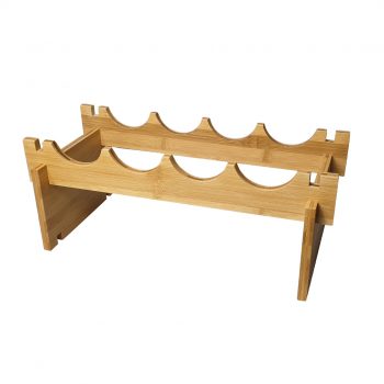 LTW Bamboo 4 Bottle Stackable Wine Rack