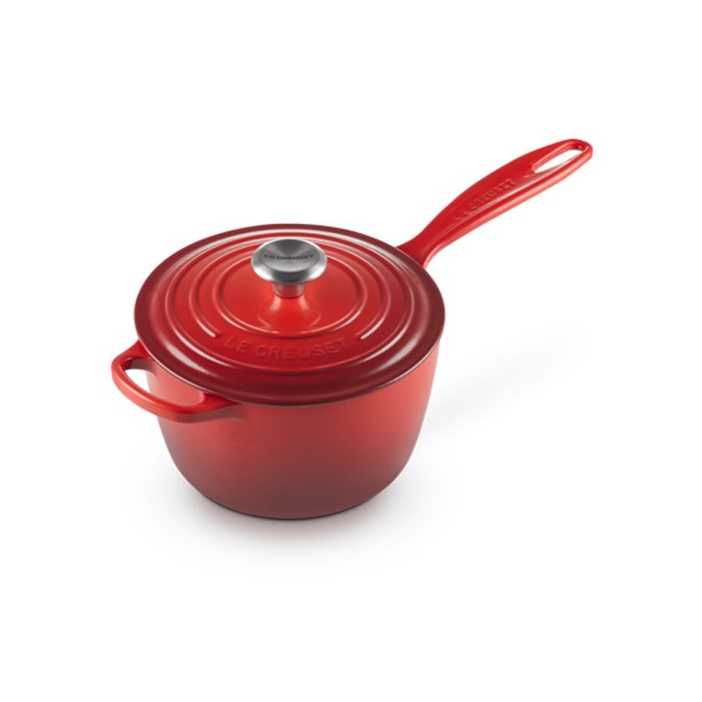 Cast Iron Sauce Pan Cerise