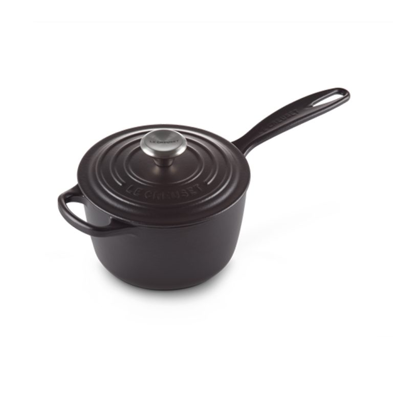 Cast Iron Sauce Pan Satin Black