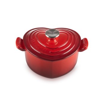 Le Creuset Casserole Heart Shaped Cerise 20cm