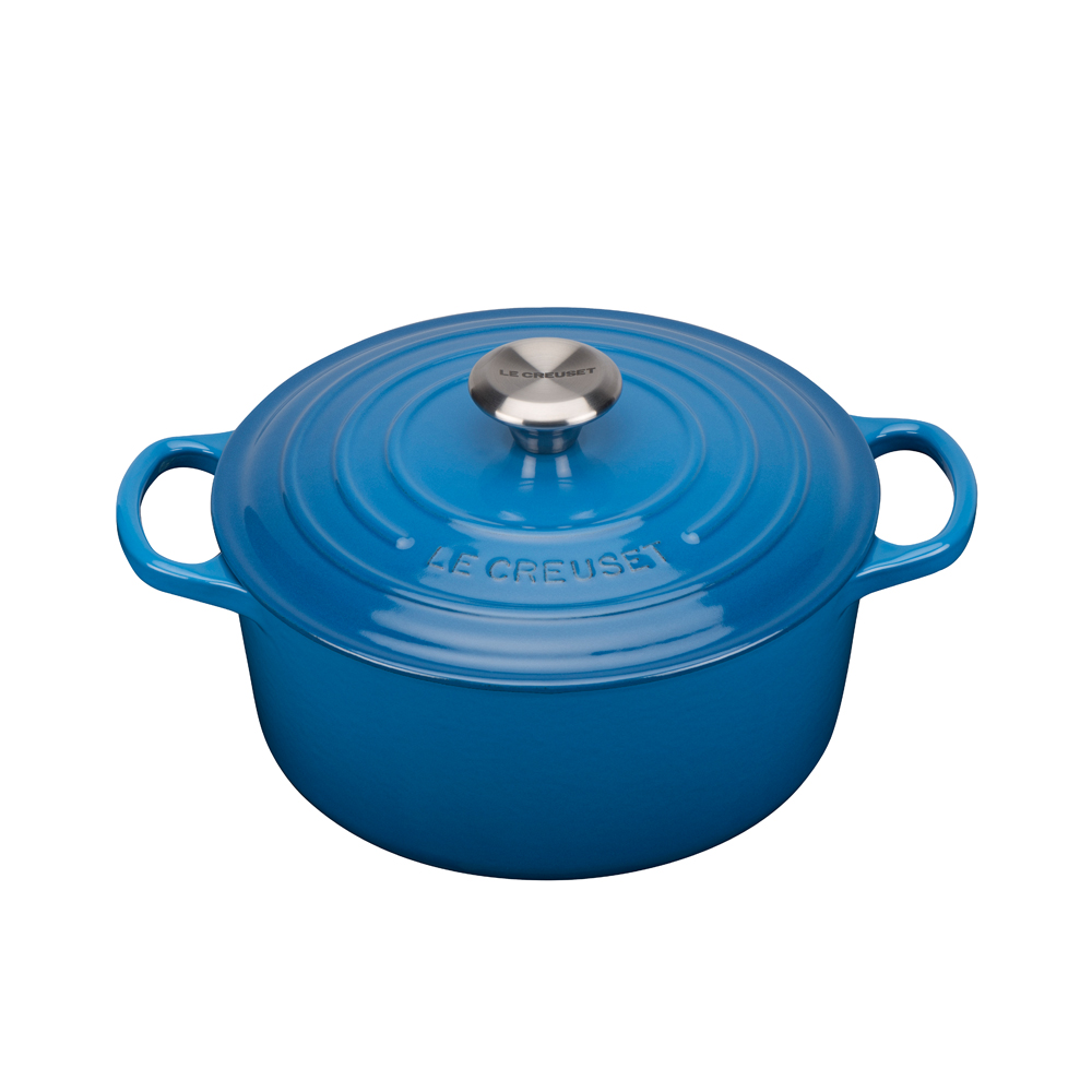 Le Creuset Cast Iron Casserole 24cm Marseille Blue