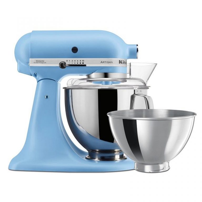 KitchenAid Artisan Mixer Stand Blue Velvet Bowl with Handle Attachments  Baking