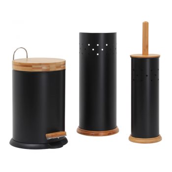 White Magic Eco Basics 3 in 1 Bathroom Set Black