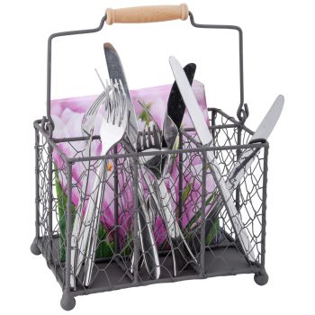 Esschert Design Secrets du Potager Cutlery and Napkin Holder
