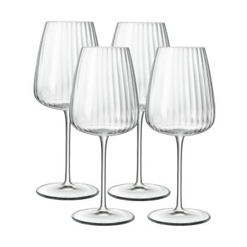 Luigi Bormioli Optica Set of 4 White Wine Glasses