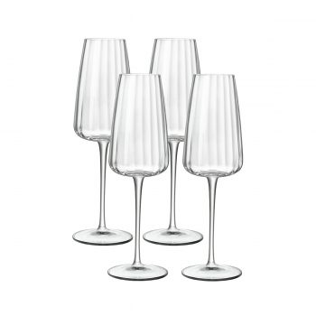 Luigi Bormioli Optica Flute 210ml Set of 4