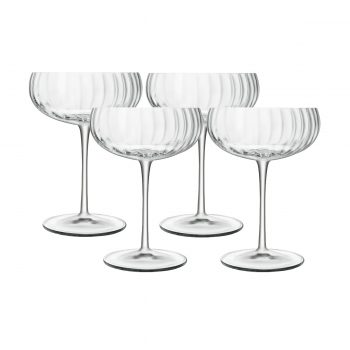 Luigi Bormioli Optica Set of 4 Cognac Glasses