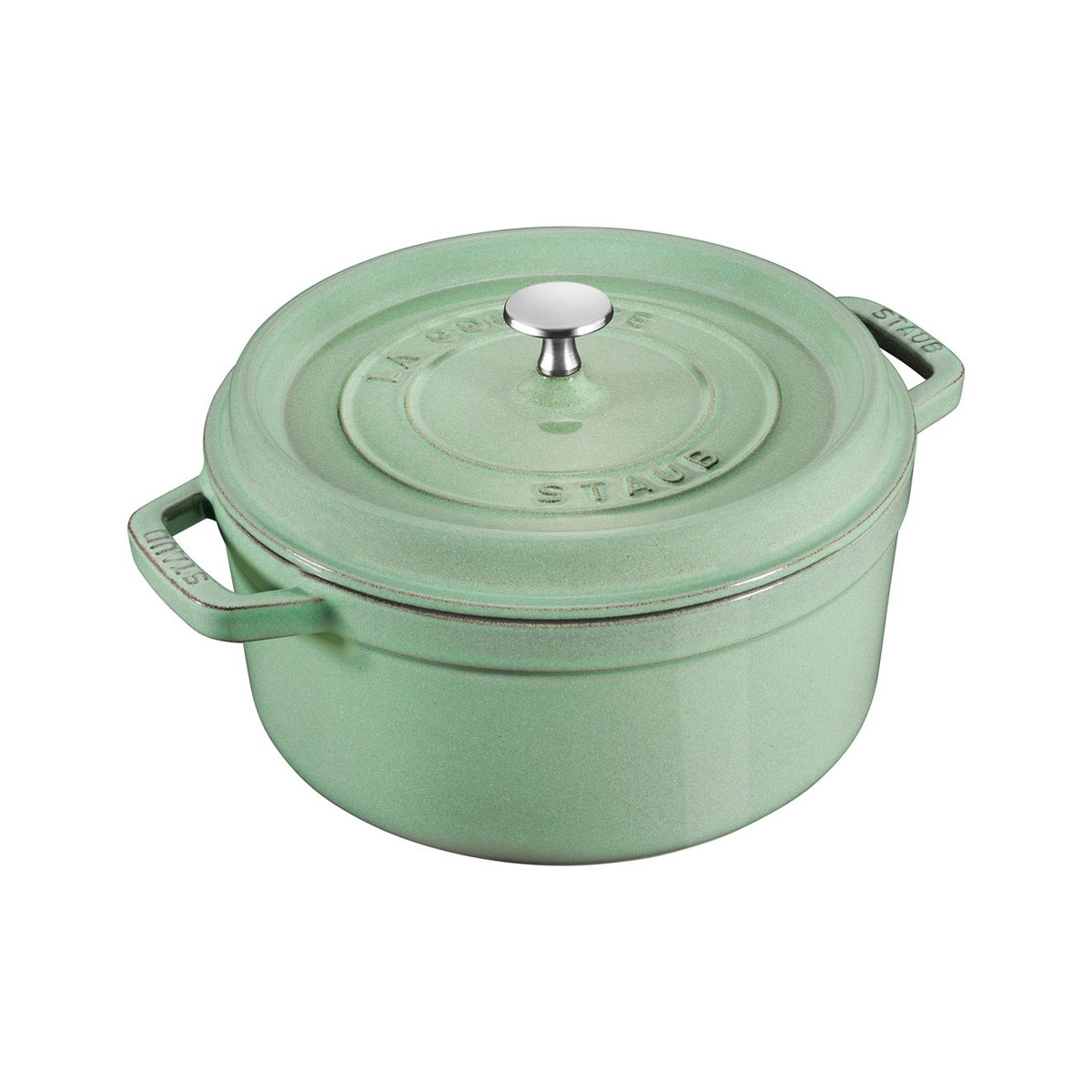 63183 – Staub Round Cocotte 24cm – Sage Green – HR