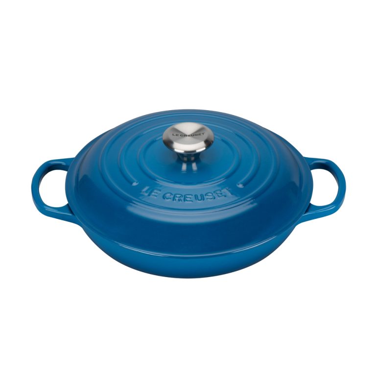 Le Creuset Cast Iron Shallow Casserole 26cm Marseille Blue