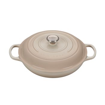 Le Creuset Cast Iron Shallow Casserole 26cm Meringue