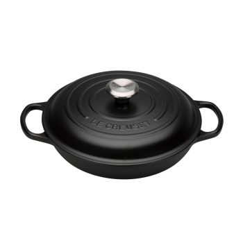 Le Creuset Cast Iron Shallow Casserole 26cm Satin Black