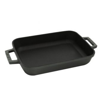 Lava Cast Iron Rectangular Roaster Dish Black (2 Sizes)