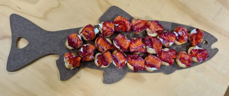Trout Board with Salmon