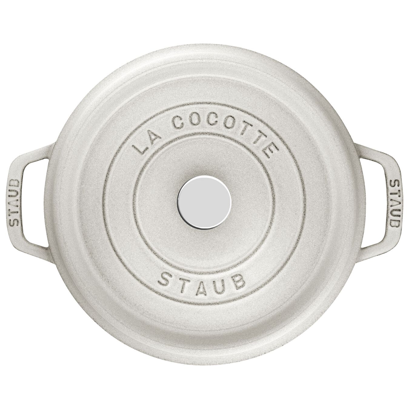 Staub Cast Iron Cocotte Round White Truffle (4 Sizes) Product Image 6