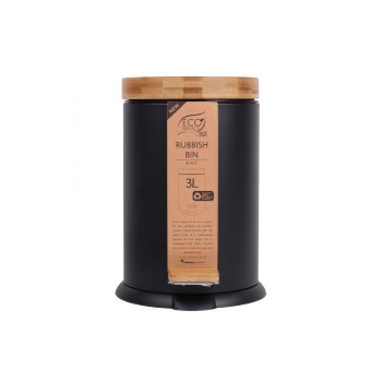 White Magic Eco Basics Rubbish Bin 3L Black
