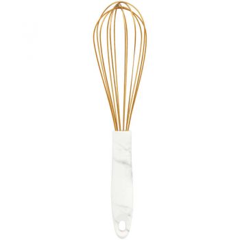 Wilton Large Gold Balloon Whisk with Marble Handle