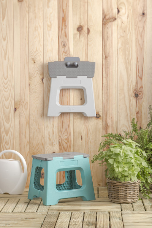 75062 75063 Foldable Stools SRT Solid Colour Grey and Turquoise – LS