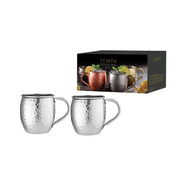 Tempa Spencer Hammered Mug 500ml Set of 2 (2 Colours)