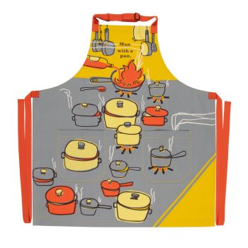 Blue Q Novelty Apron 'Man With A Pan'