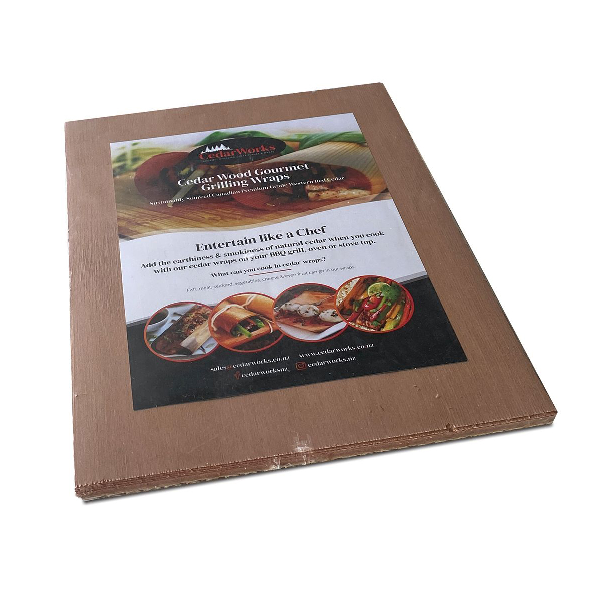 CedarWorks Gourmet Cedar Grilling Wraps 25x19cm Pack of 10 Product Image 1