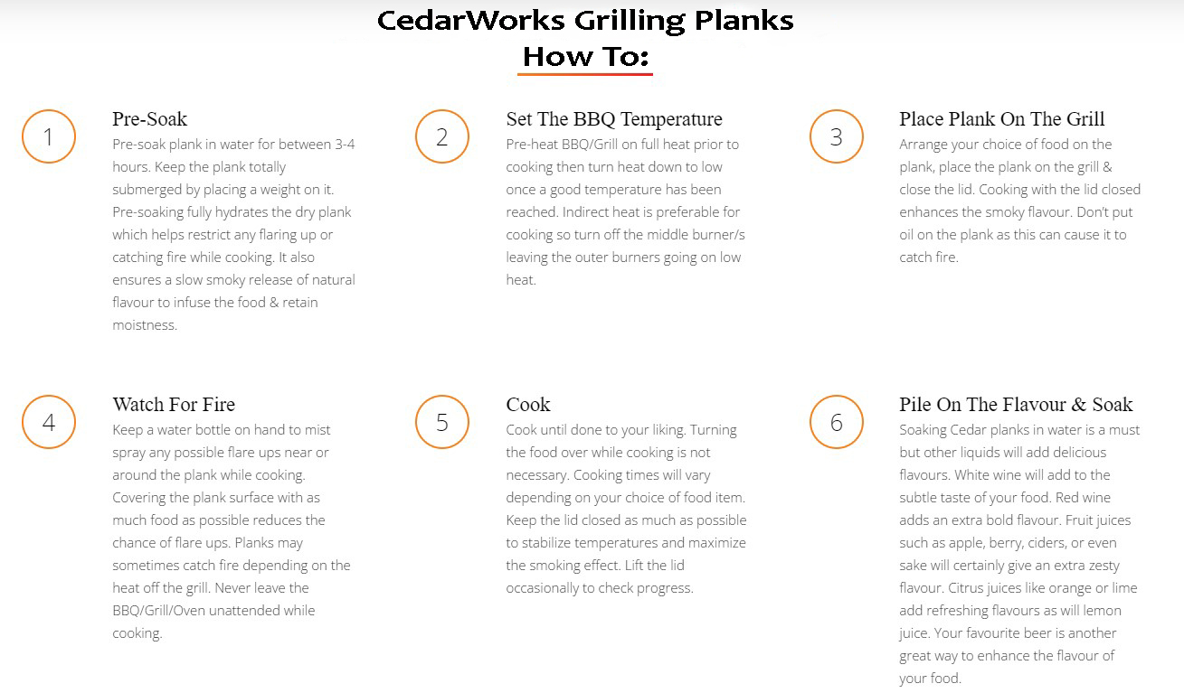 CedarWorks Gourmet Cedar Grilling Planks 38cm Pack of 2 Product Image 2