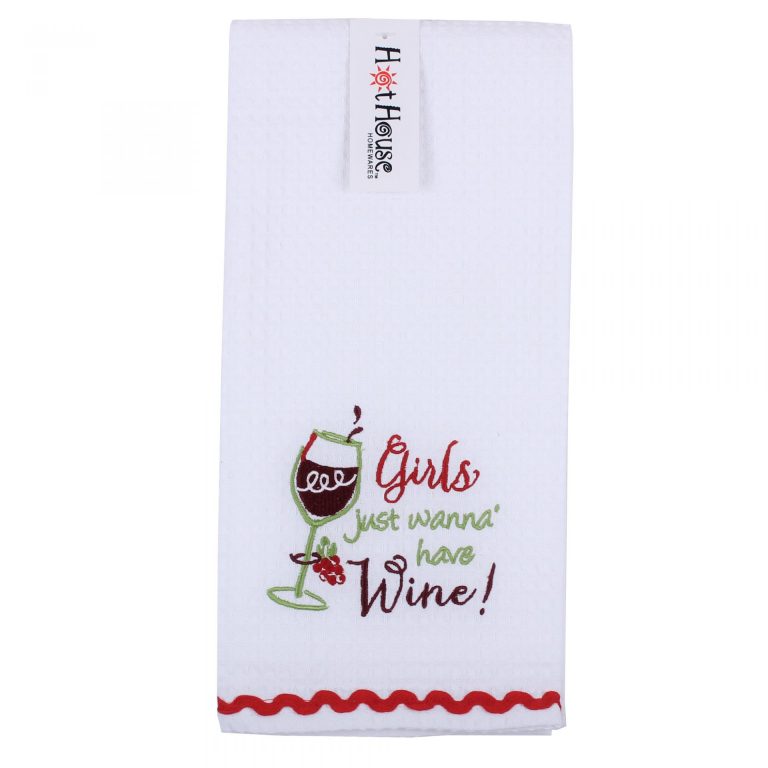 Girls Just Want to Have Wine Tea Towel edit