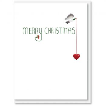 i candy Card Kiwi Christmas - Wood pigeon and heart